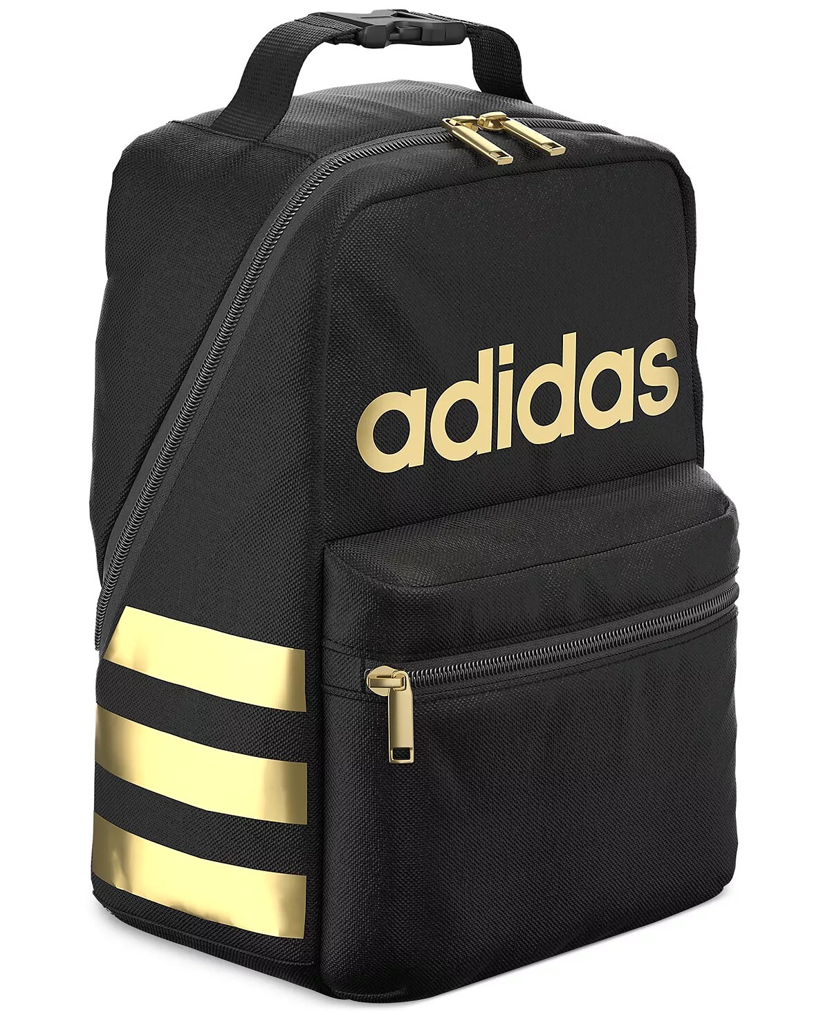 

Сумка для ланча Santiago 2 с логотипом и тремя полосками Adidas, черный/золотой металлик