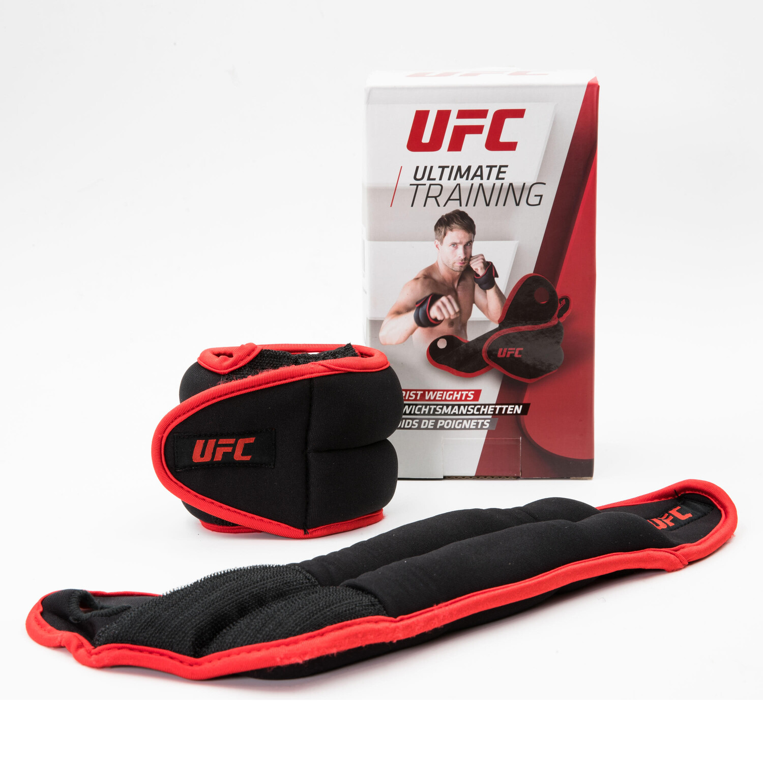 

Утяжелители на запястья 1 пара - 2х0,5кг или 2х1кг UFC ULTIMATE TRAINING, черный Красный
