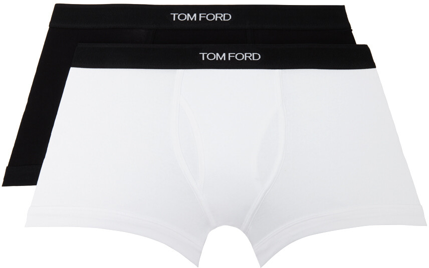 

Набор из двух черных и белых боксеров TOM FORD