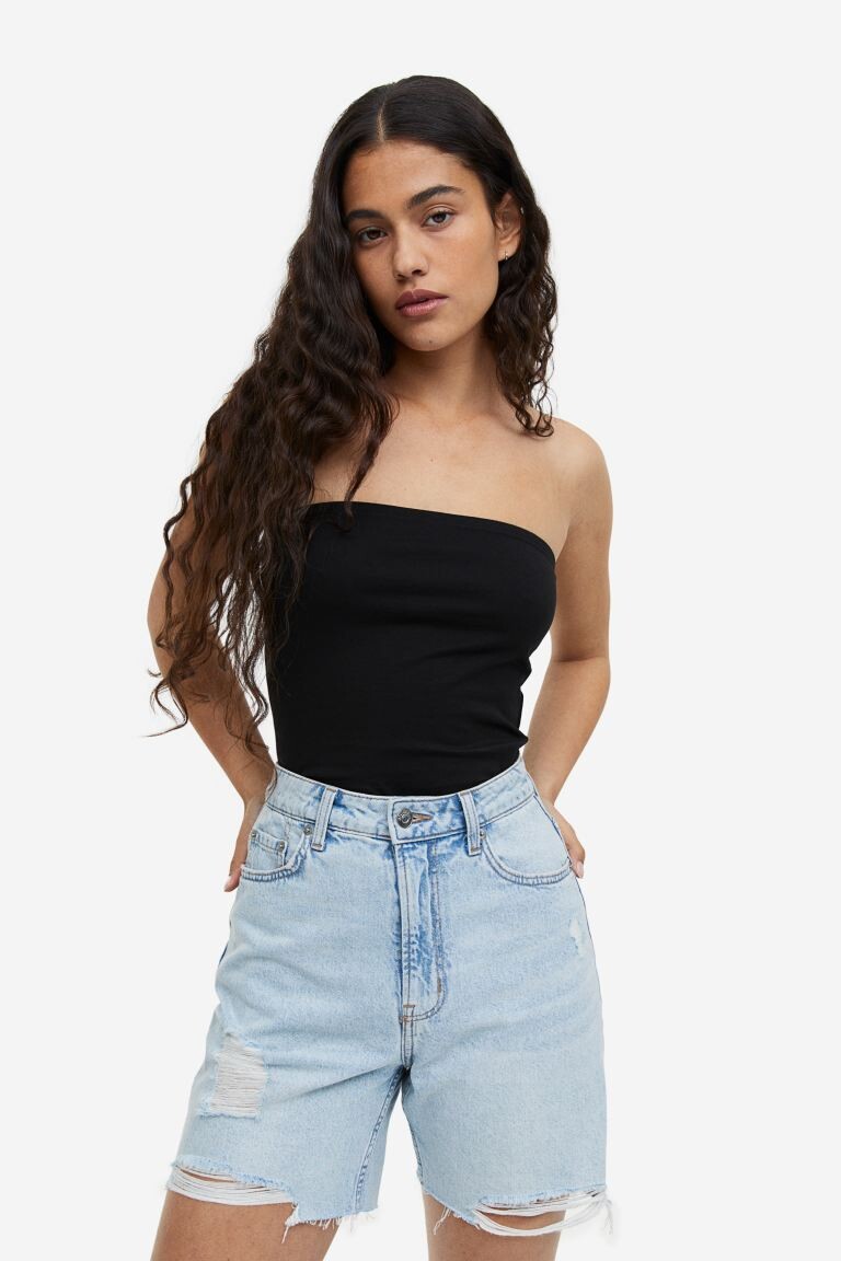 

Топ-бандо из джерси H&M, черный