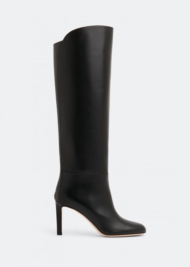 

Ботинки JIMMY CHOO Karter 85 knee-high boots, черный