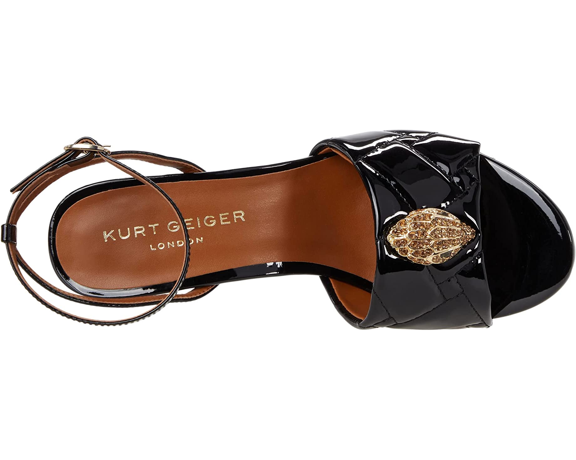 Туфли на каблуках Kensington Sandal Kurt Geiger London, черный кросс боди k shoreditch sm kurt geiger london цвет bone