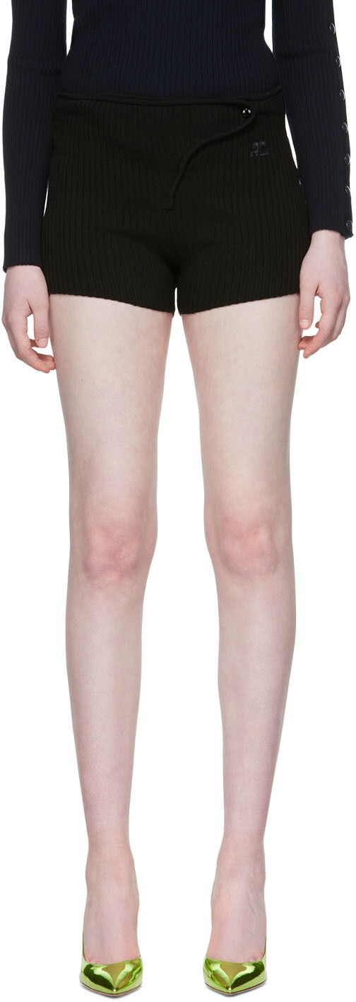 

Черные шорты из вискозы Courrèges