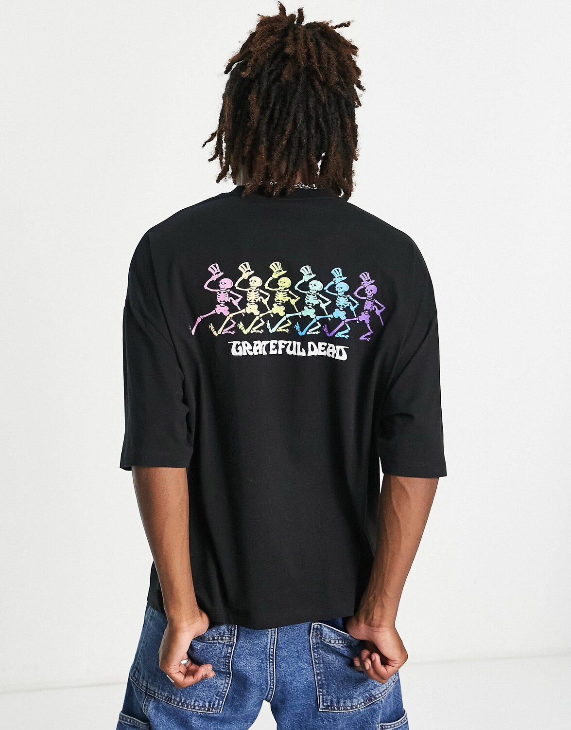

Черная футболка оверсайз с принтом Grateful Dead ASOS DESIGN