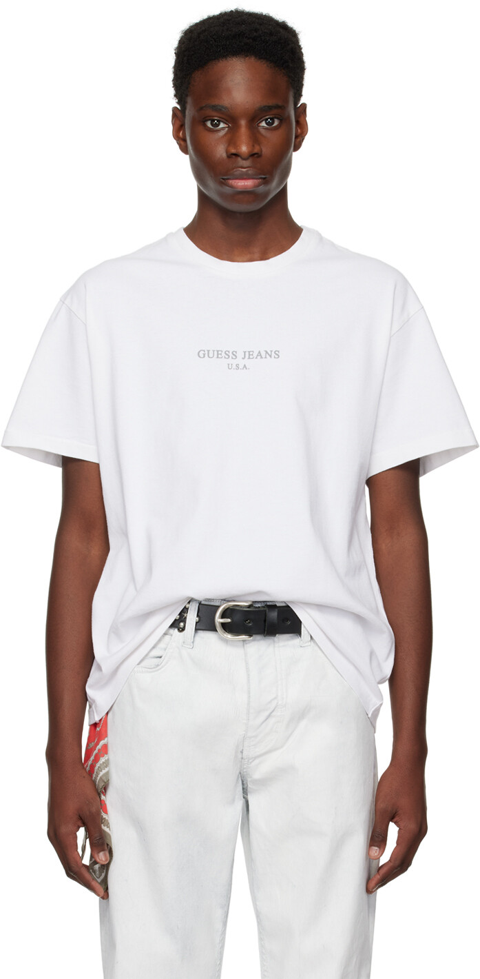 

Белая классическая футболка Guess Jeans U.S.A.