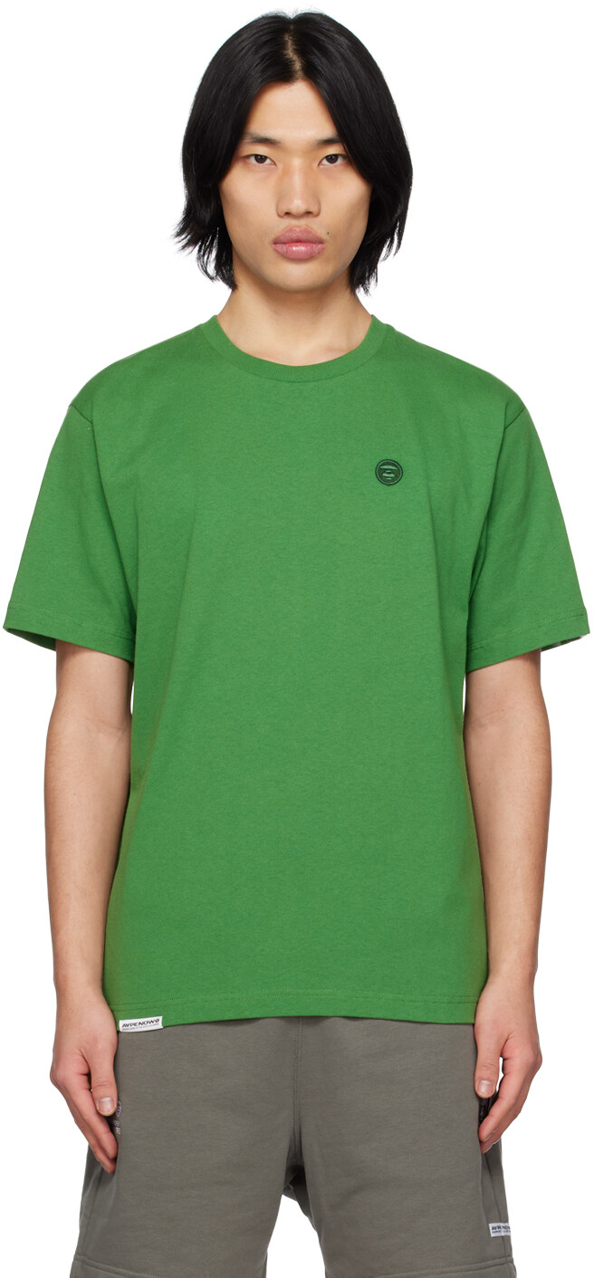 

Зеленая футболка с вышивкой AAPE by A Bathing Ape