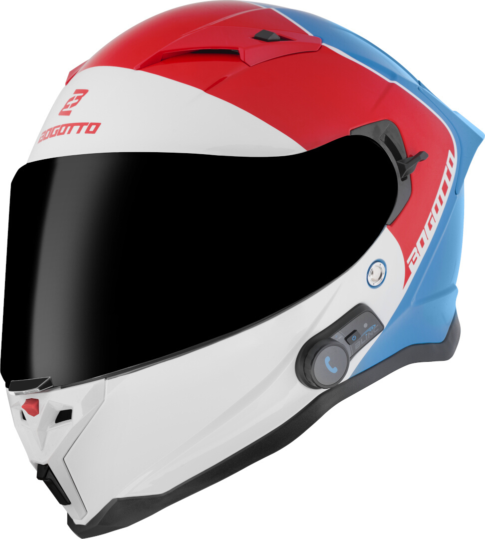 Bogotto H153 BT SPN Bluetooth Шлем, белый/красный/синий