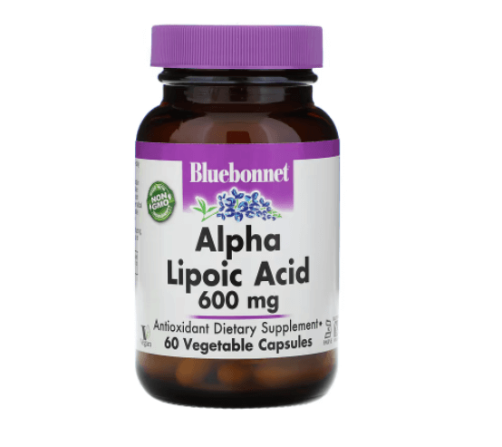 Альфа-липоевая кислота 600 мг 60 капсул Bluebonnet Nutrition альфа липоевая кислота капсулы 100 мг 60 шт