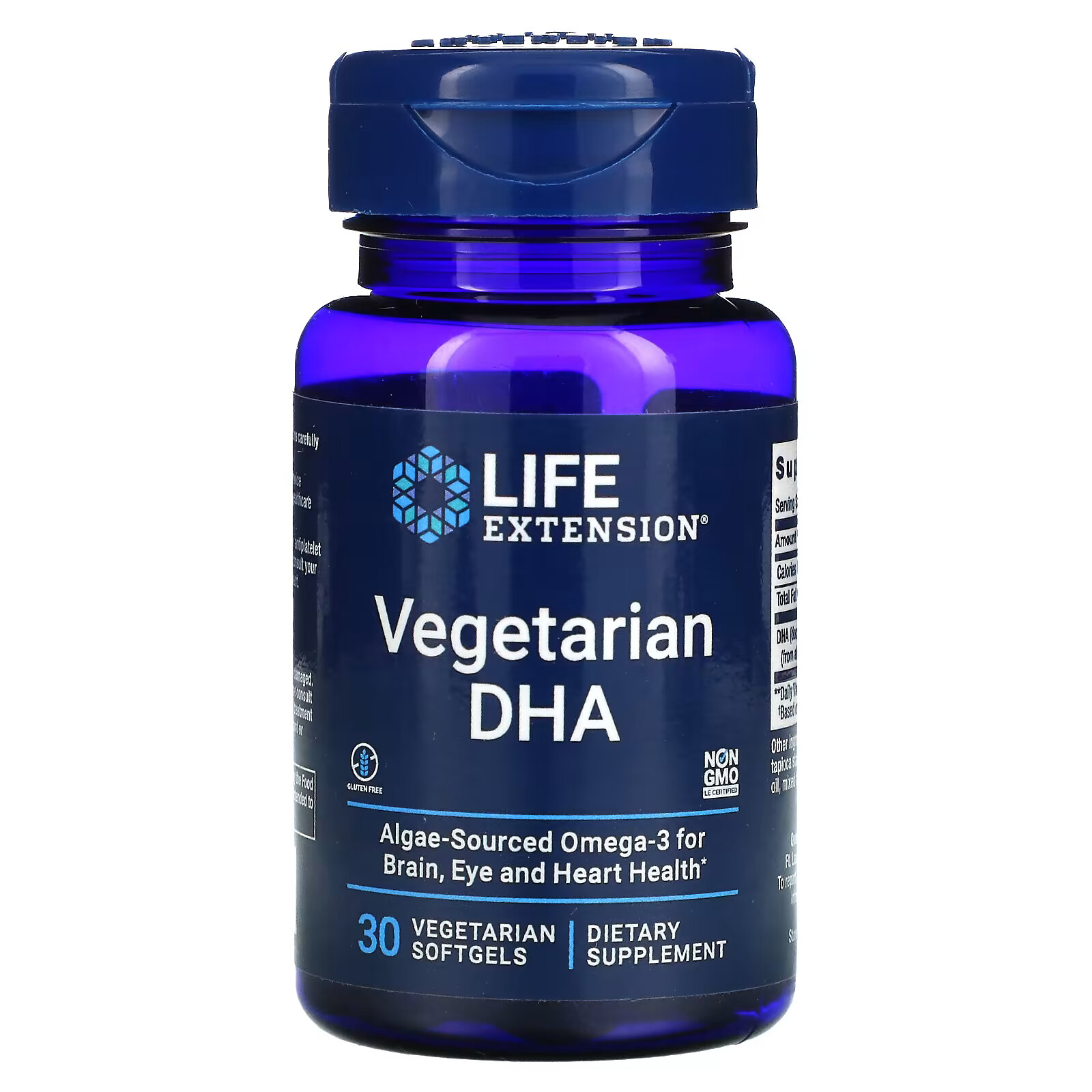 Life Extension, Вегетарианская ДГК, 30 вегетарианских капсул life extension quick brain ноотропный препарат 30 вегетарианских капсул
