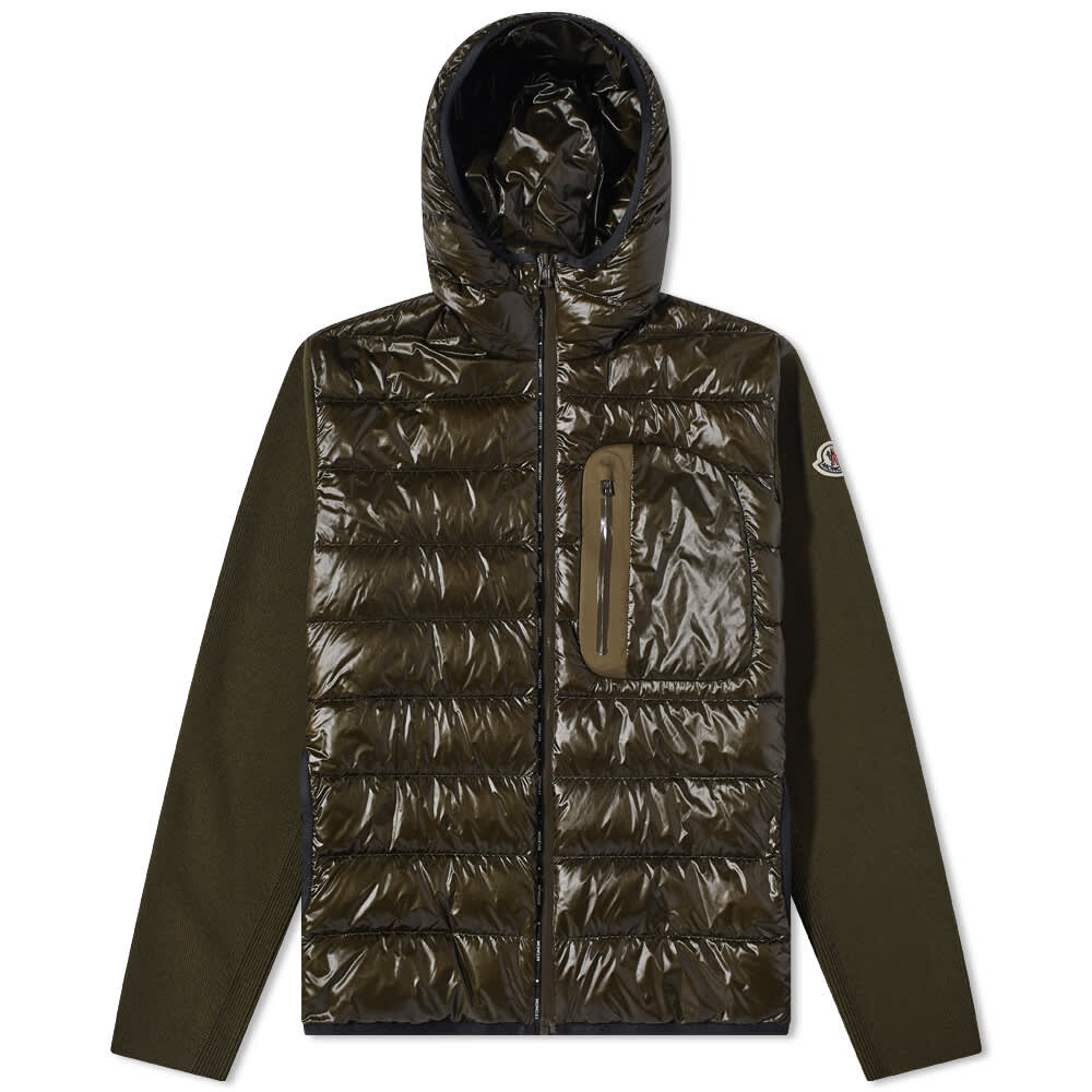

Вязаная куртка с капюшоном спереди Moncler, Серый