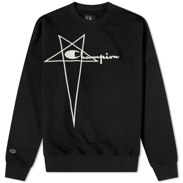 

Свитшот Champion & Rick Owens, черный