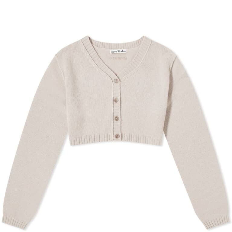 

Кардиган Acne Studios Crop Knit, светло-бежевый