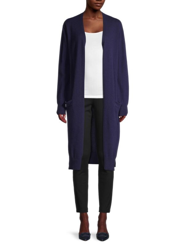 

Свитер-кардиган из кашемира дастер Amicale Navy