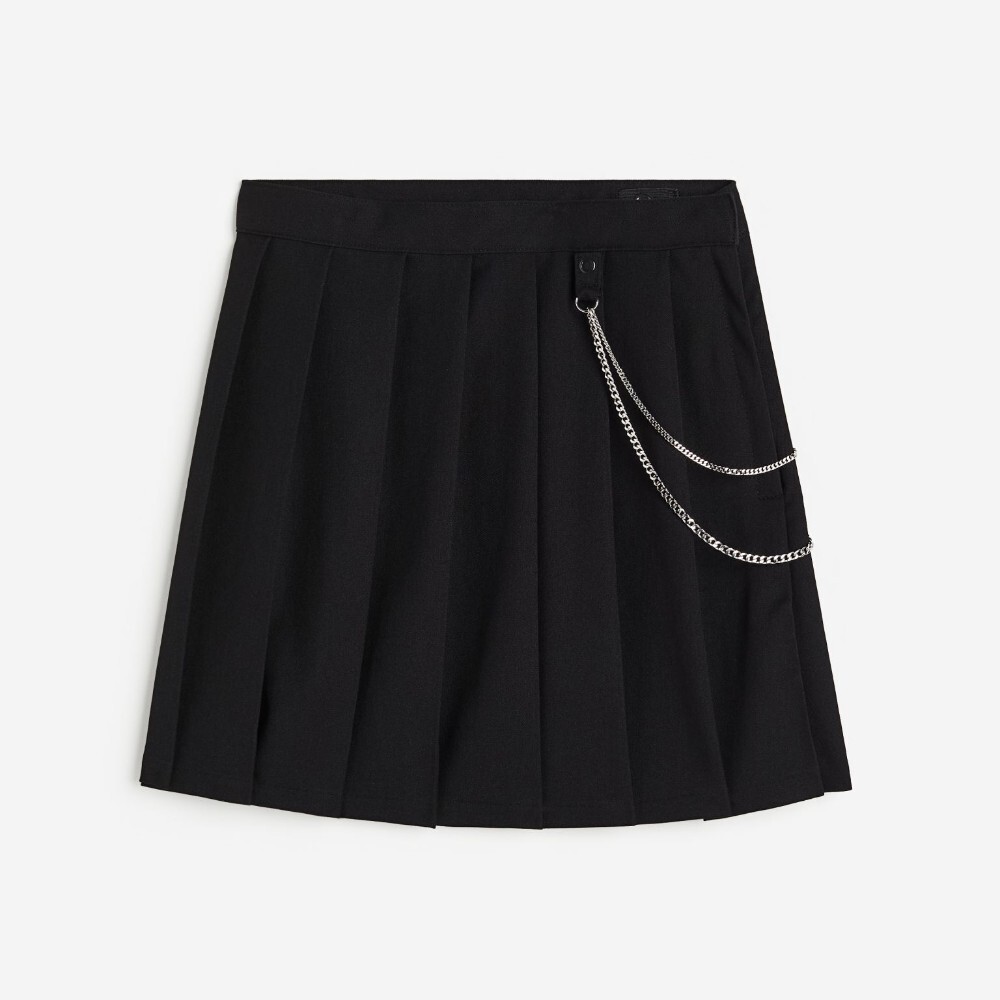 

Юбка H&M Kids Pleated with Chain Detail, черный
