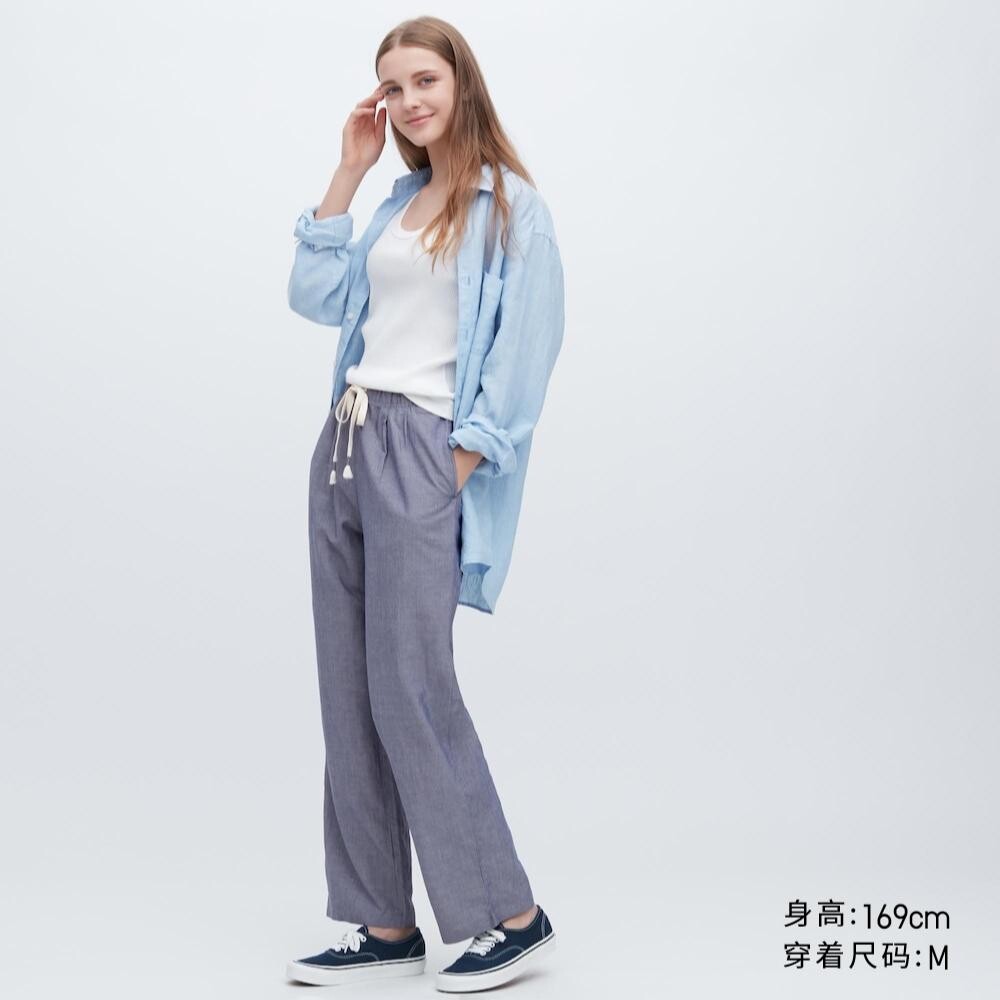 

Эластичные брюки Uniqlo, синий