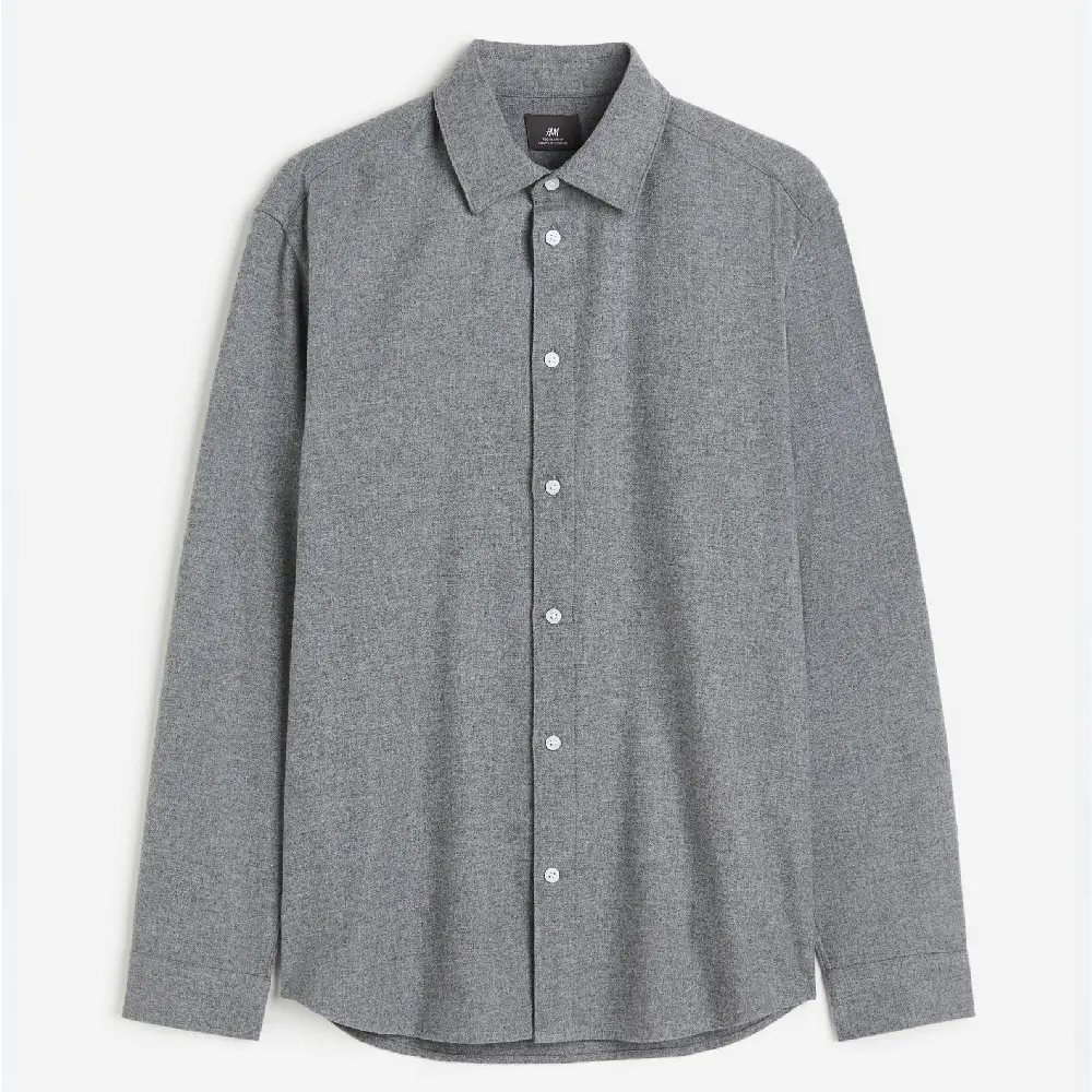 

Рубашка H&M Regular Fit Plaid, серый