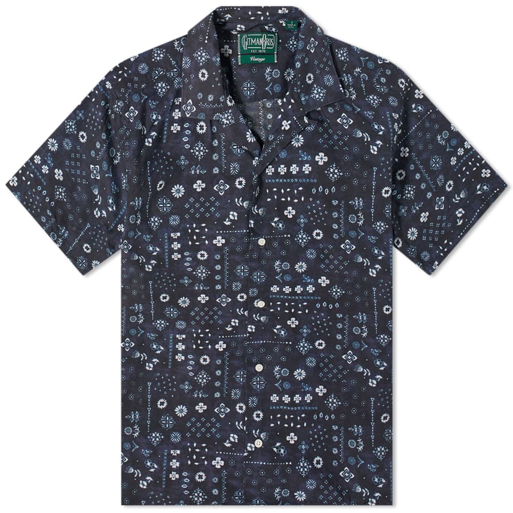 Рубашка Gitman Vintage Short Sleeve Camp Collar Bandana Shirt