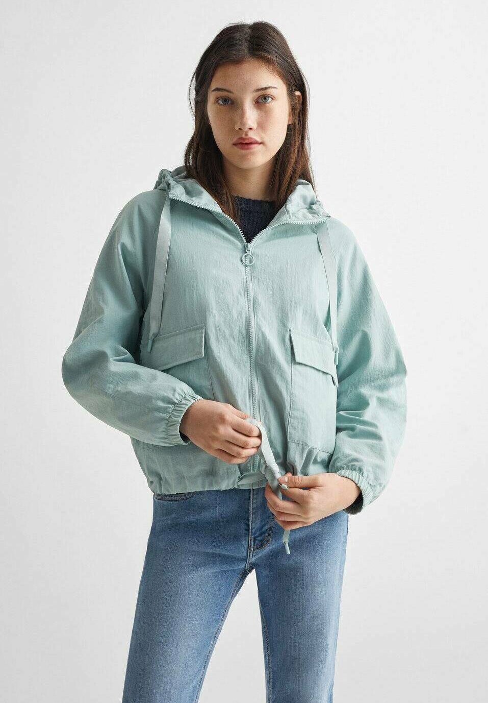 

Куртка демисезонная PARKA Mango Kids, цвет sky blue
