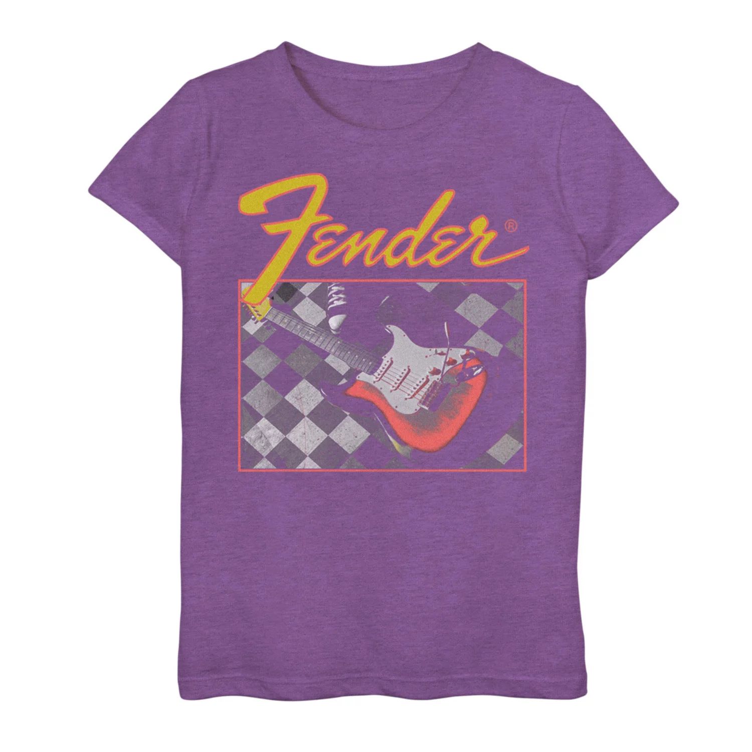 Футболка Fender Guitar Checkers для девочек 7–16 лет Licensed Character –  заказать из-за рубежа в «CDEK.Shopping»