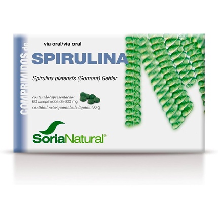 Добавка спирулины, 60 таблеток, Soria Natural комплекс bonalin epa dha 60 мягких таблеток soria natural