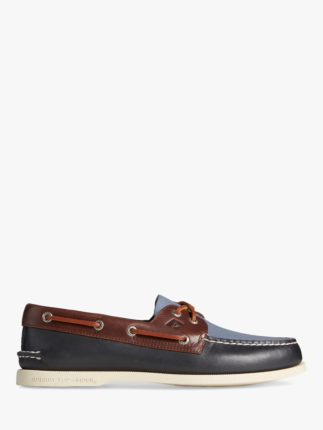 

Sperry Authentic Original трехцветные туфли с двумя люверсами, темно-синие