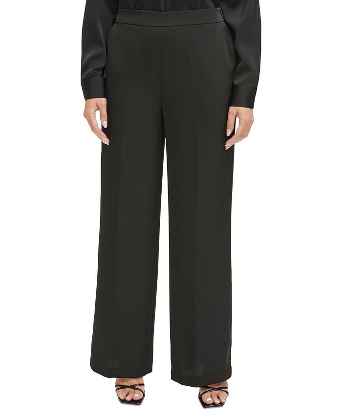 

Женские широкие брюки без застежки Calvin Klein, черный