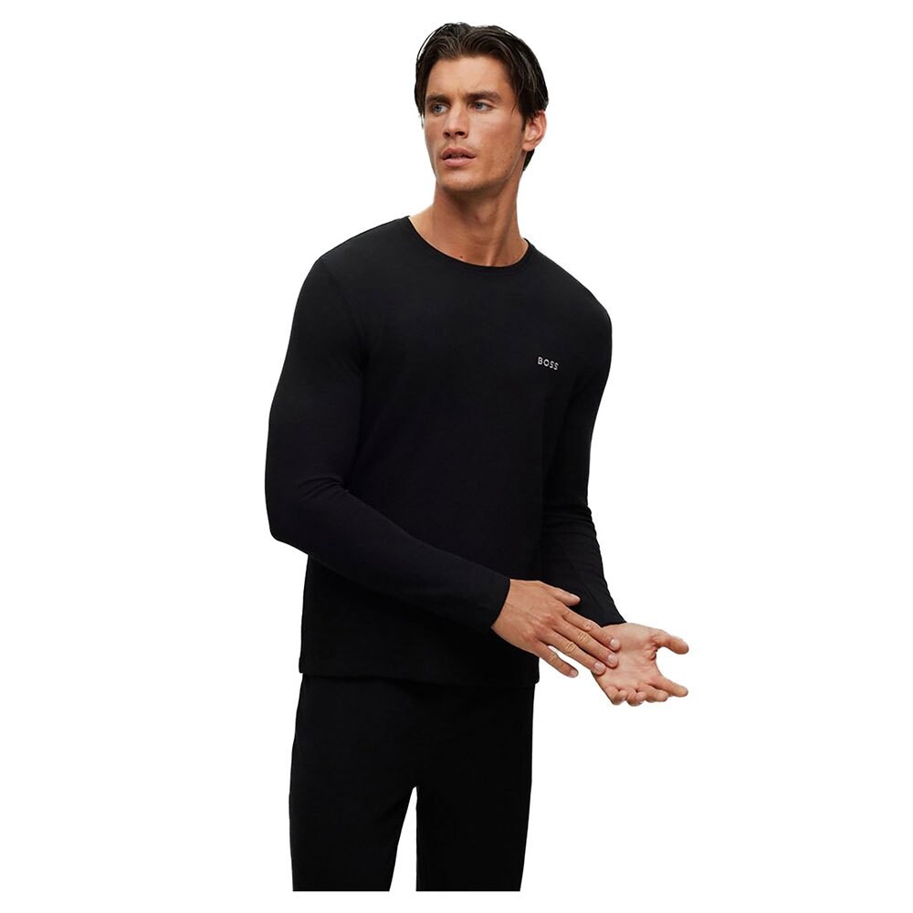 

Футболка с длинным рукавом BOSS Waffle Pyjama, черный