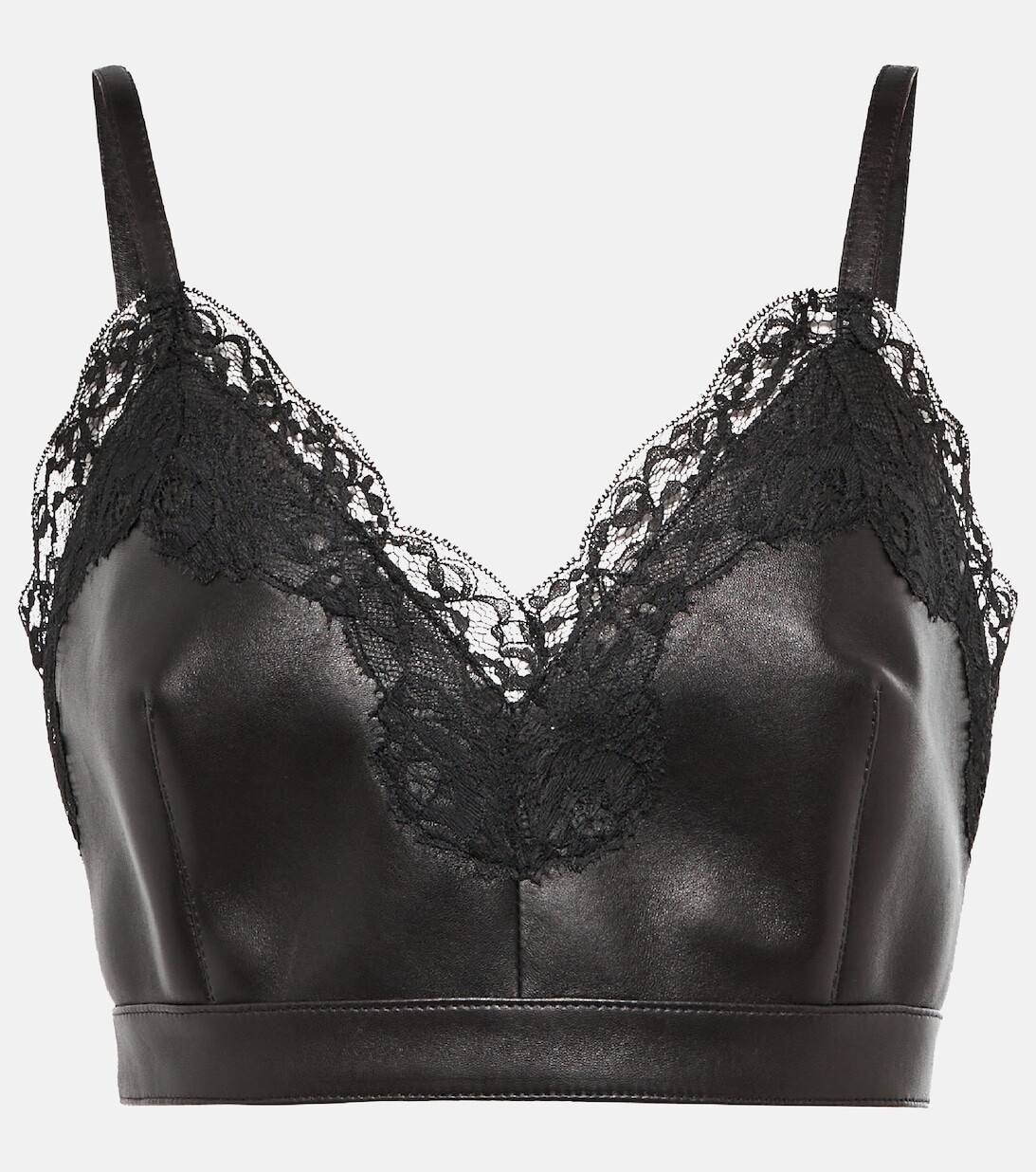 

Кожаное бюстье ALEXANDER MCQUEEN, черный