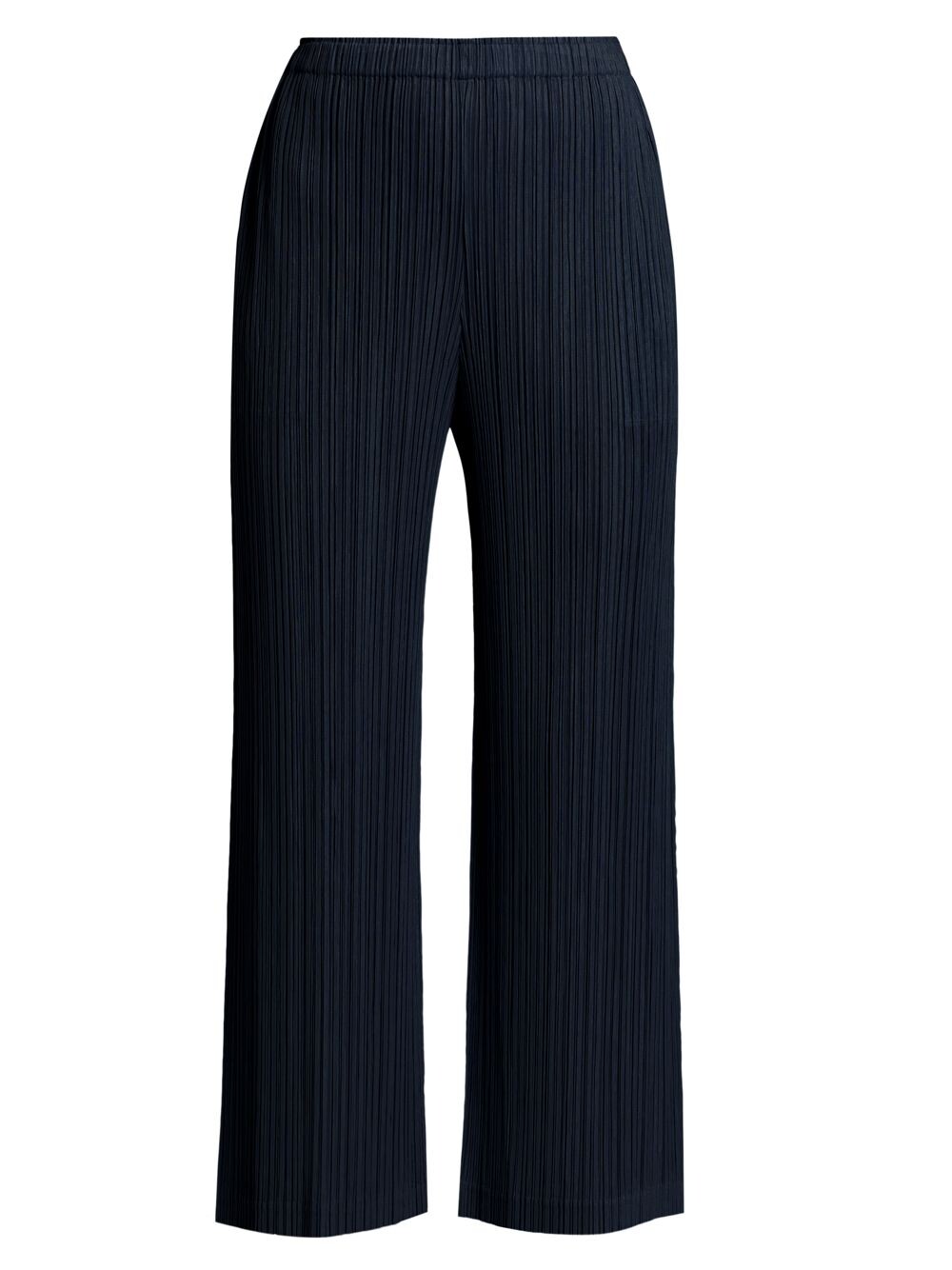 

Прямые брюки с толстым низом Pleats Please Issey Miyake, нави