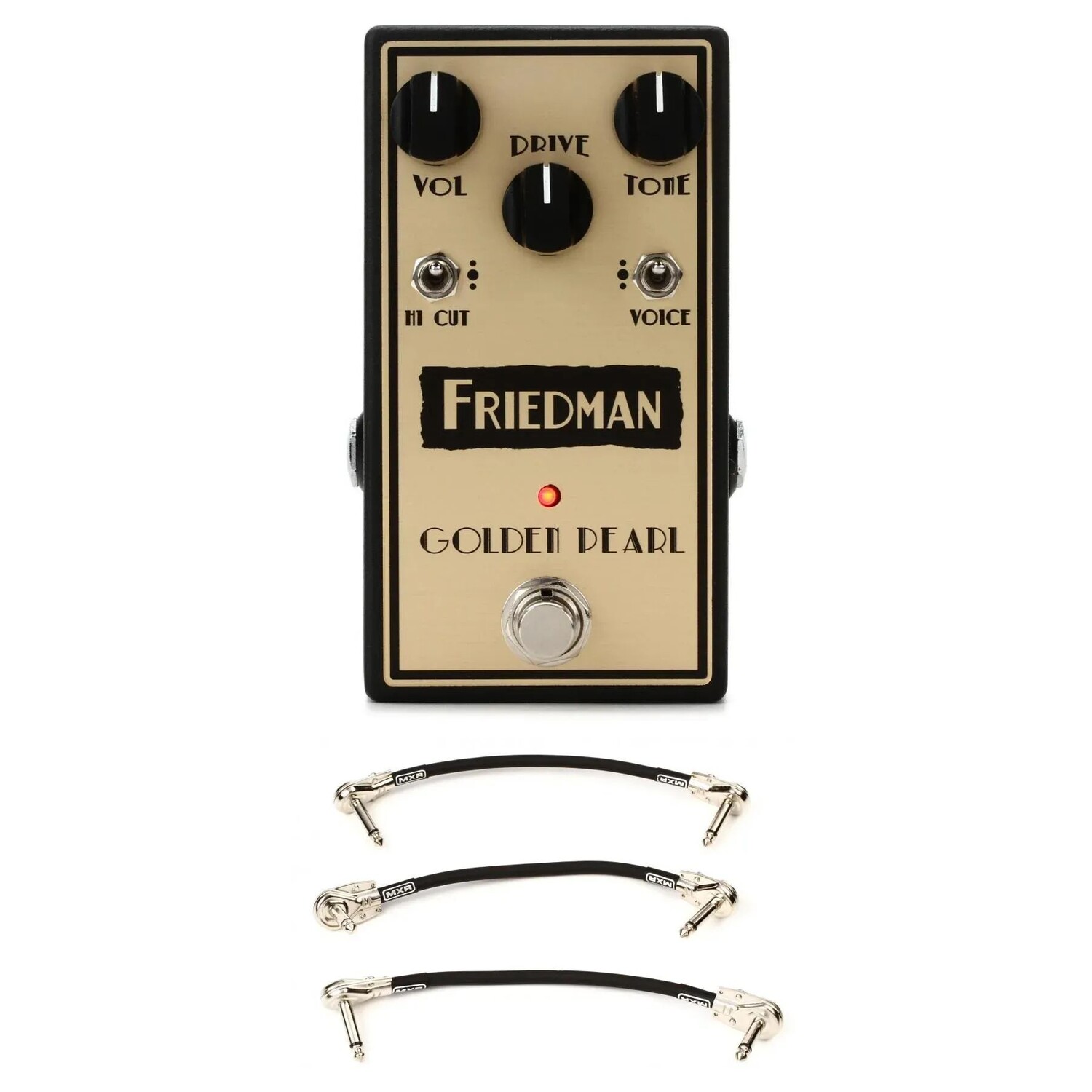 

Педаль Overdrive Friedman Golden Pearl с 3 соединительными кабелями