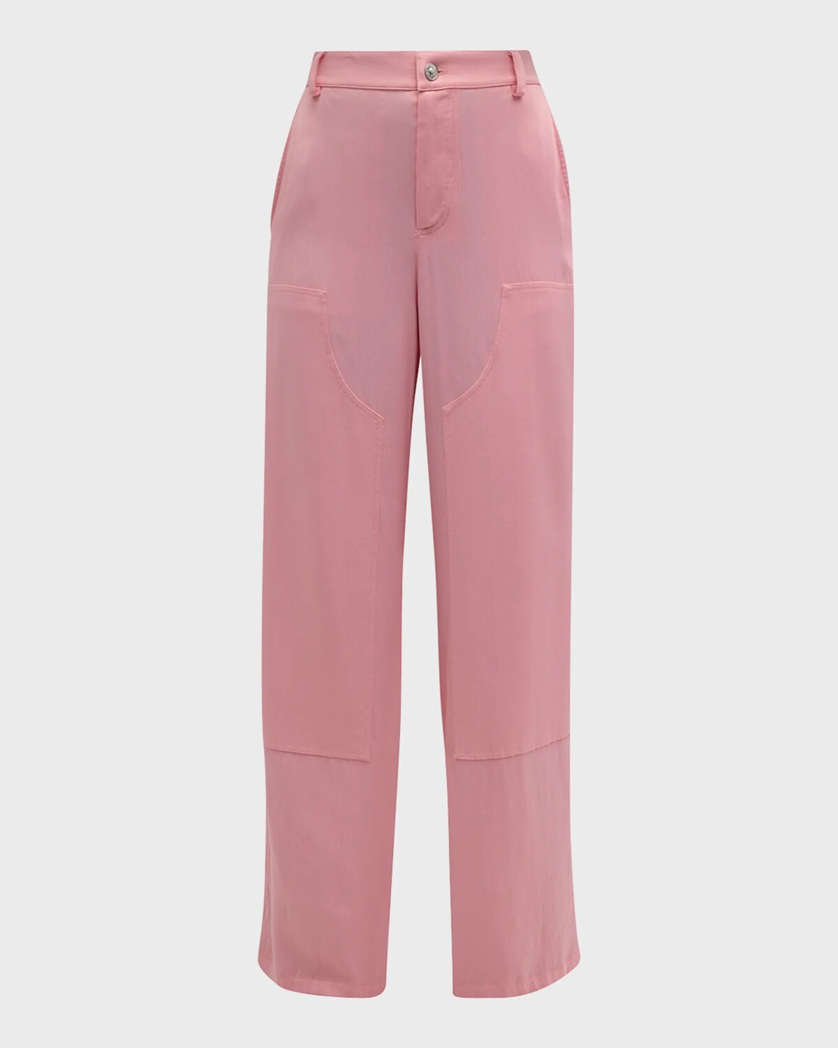 

Широкие брюки из атласа и вискозы Moschino Jeans, розовый