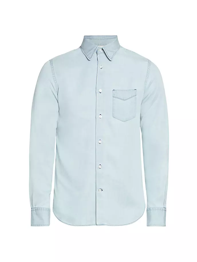 

Рубашка на пуговицах Benoit Chambray Officine Générale, цвет light indigo