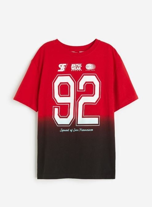 

Футболка с принтом H&M 92 Printed Jersey, красный