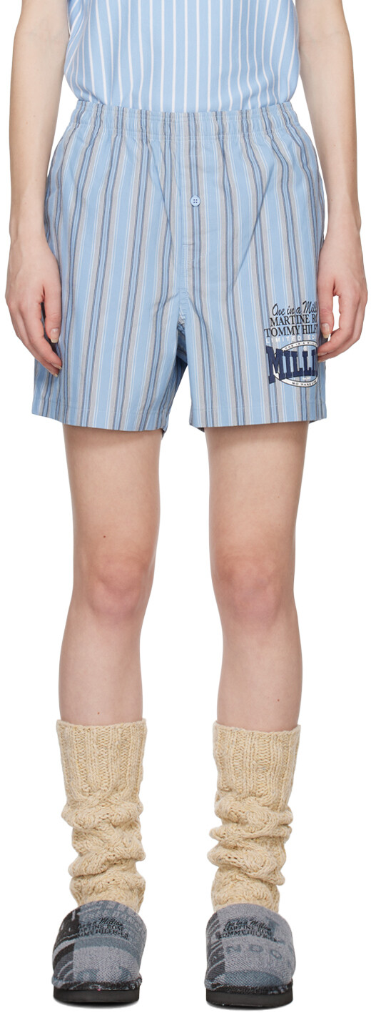 

Синие шорты-боксеры в полоску Tommy Jeans Edition Martine Rose