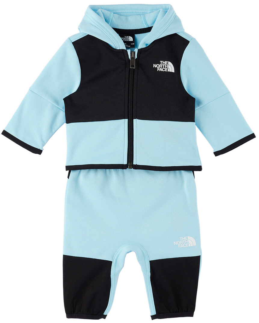 

Голубой зимний теплый спортивный костюм The North Face Kids