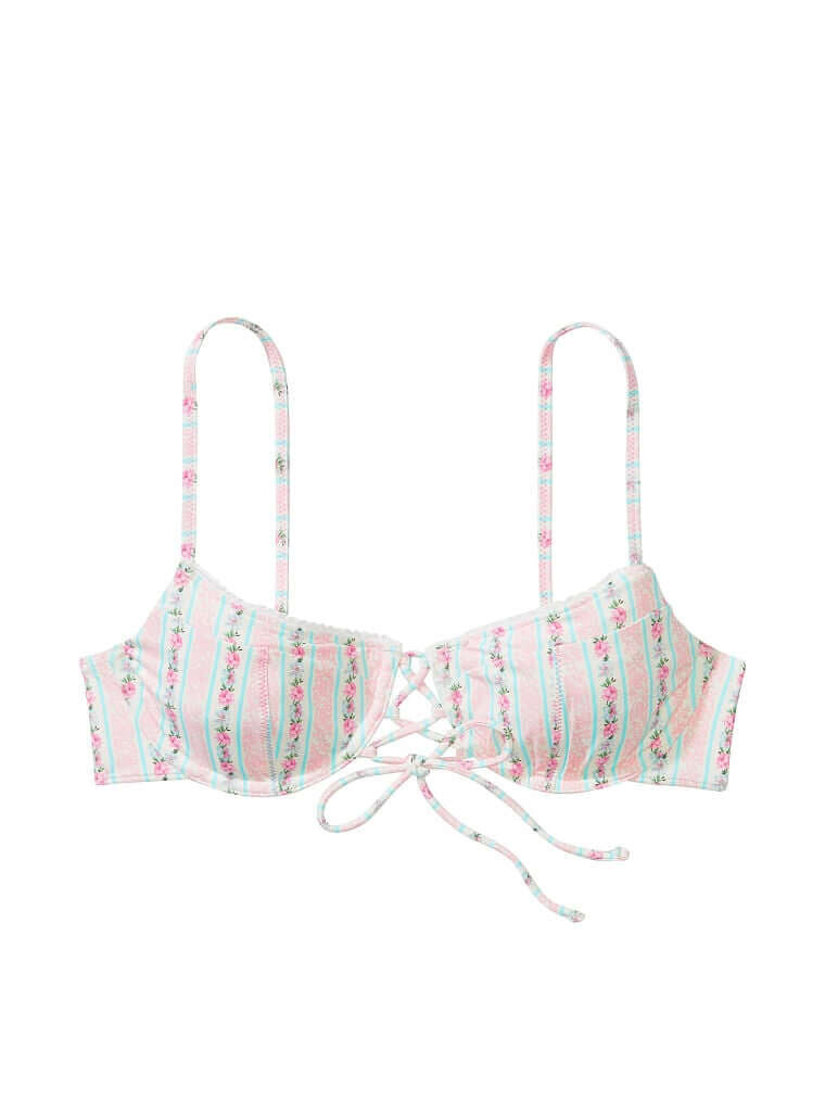 

Топ бикини Frankies Bikinis Lucia, принт цветы, Серый