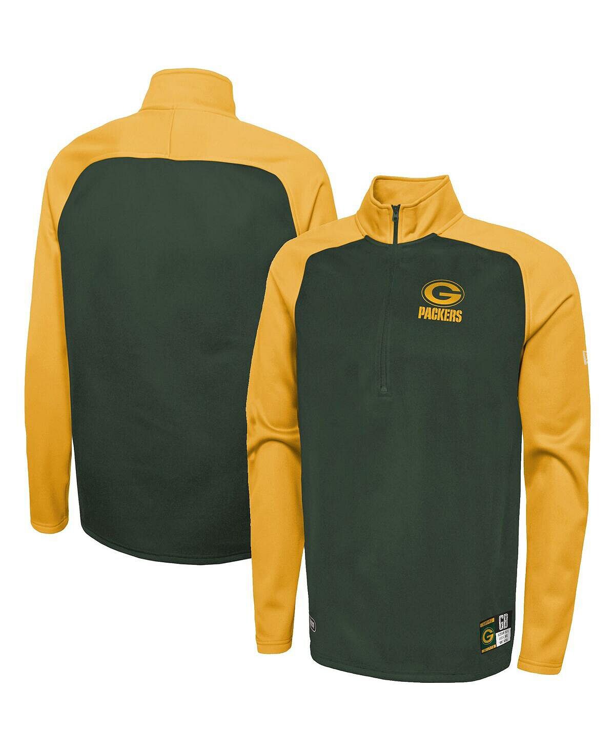 

Мужская куртка green green bay packers combine authentic o-line с молнией до половины реглан New Era, зеленый