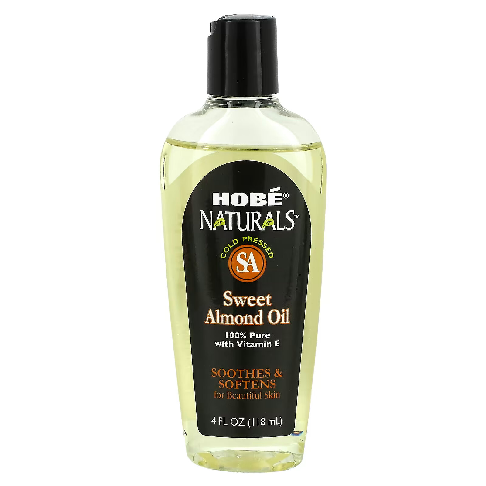 Hobe Labs, Натуральное масло сладкого миндаля, 4 жидких унции (118 мл) hobe labs энергетический шампунь для лечения волос с жожоба и витамином b 5 118 мл
