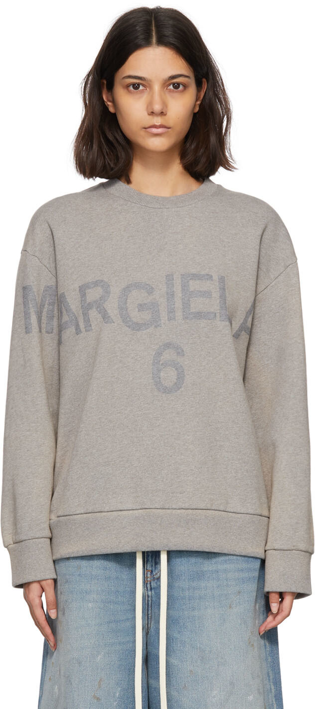 

Серая хлопковая толстовка MM6 Maison Margiela