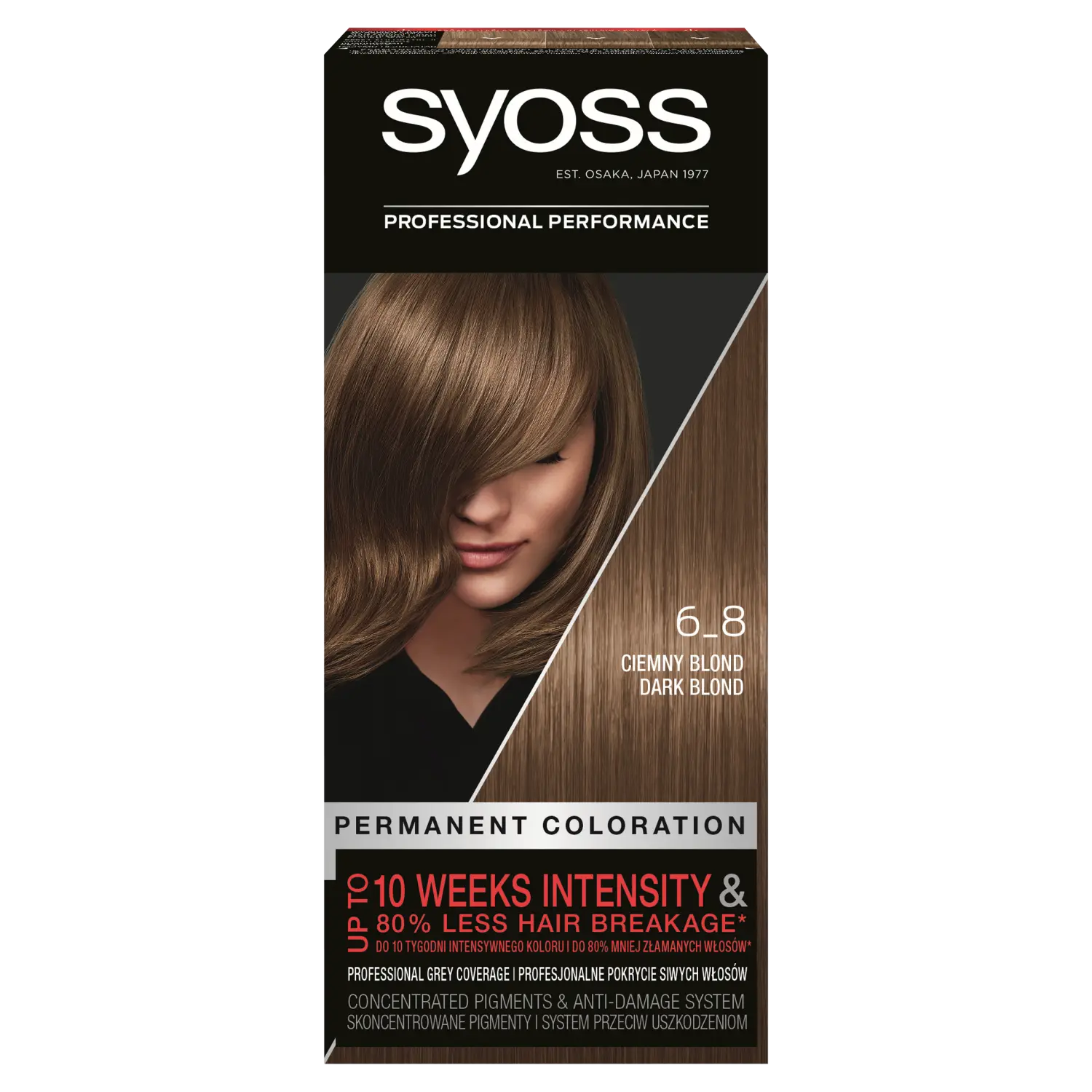 

Syoss Permanent Coloration стойкая краска для волос 6-8 темно-русый, 1 упаковка