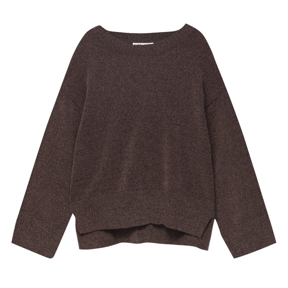 

Свитер Pull&Bear Chenille Knit, темно-коричневый