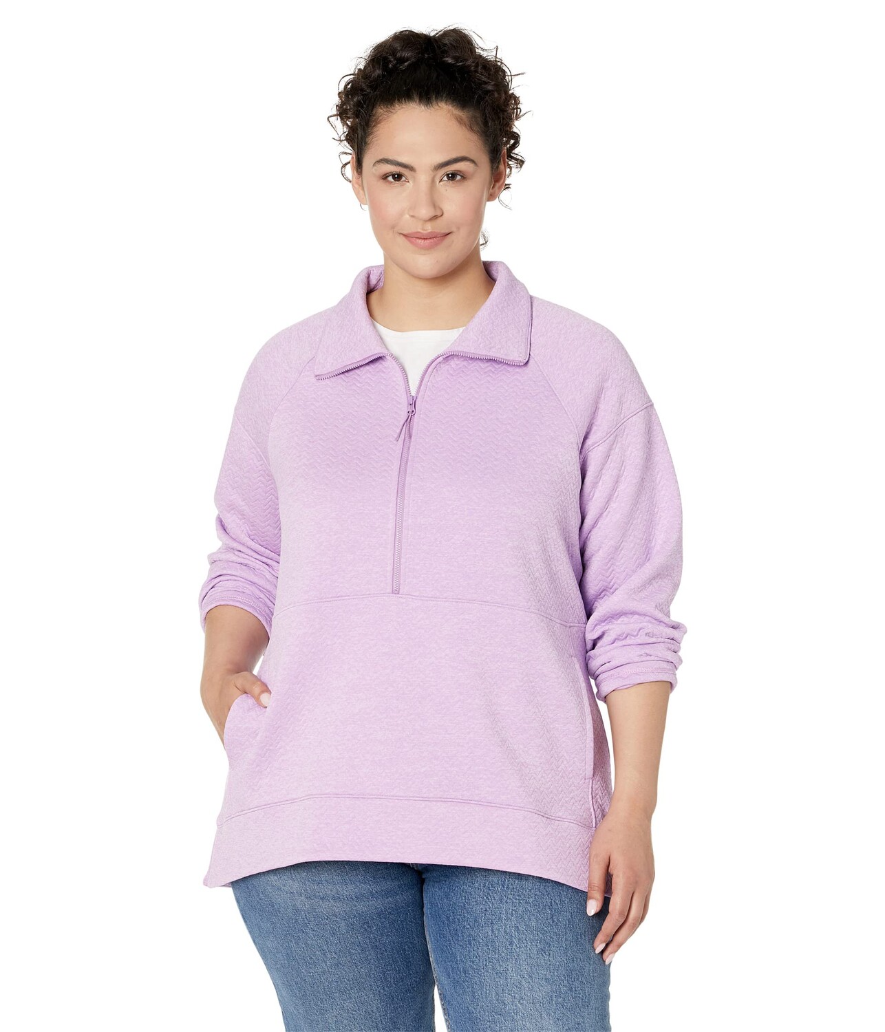 

Пуловер L.L.Bean, Plus Size FlexForward Quilted 1/2 Zip Pullover