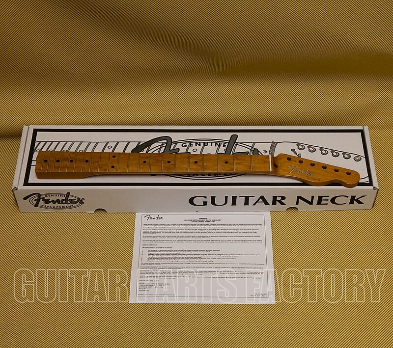 

099-9862-920 Fender Roasted Maple Vintera Mod '50's Telecaster Neck 21 Medium Jumbo Frets 9.5" V Roasted Maple Vintera Mod '50's Telecaster Neck, 21 Medium Jumbo Frets, 9.5", "V" Shape