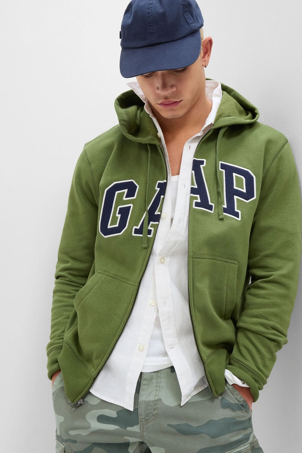 

Толстовка на молнии с логотипом Gap, зеленый