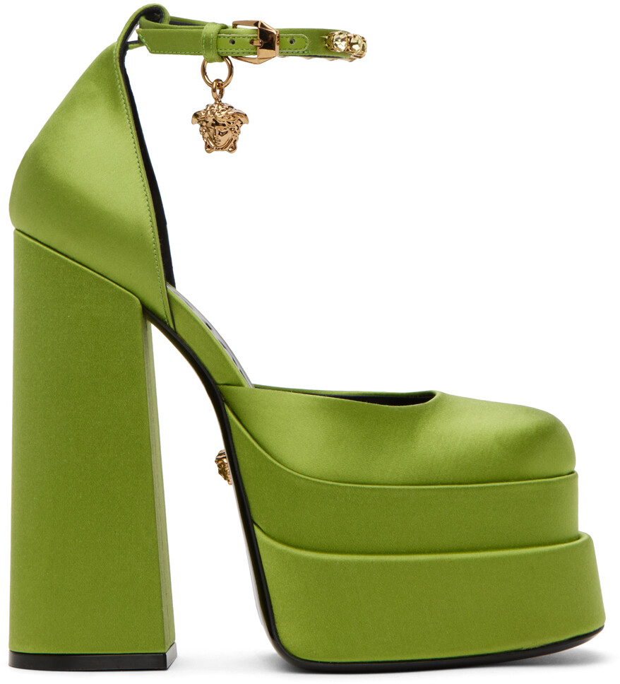 

Зеленые туфли на каблуке Medusa Aevitas Versace