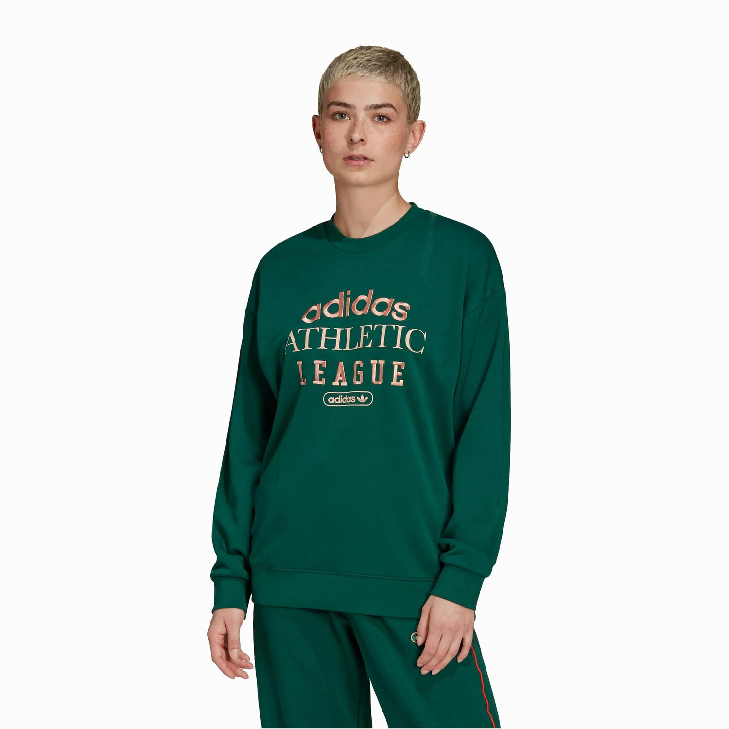 

Свитшот adidas Originals WMNS CREW, темно-зеленый