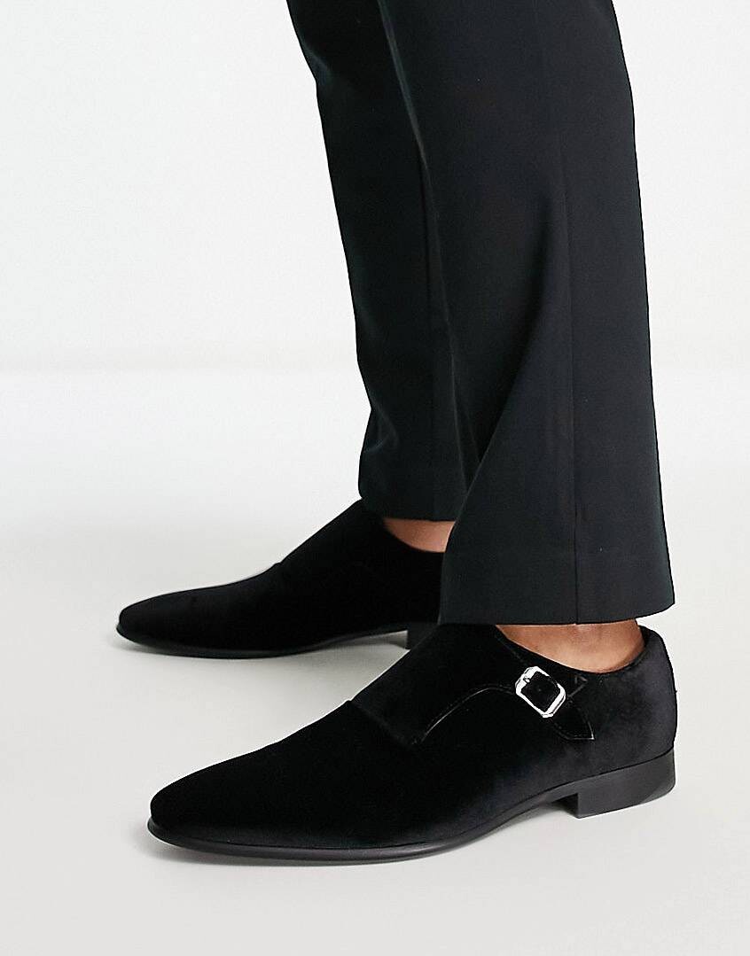 

Черные бархатные монки ASOS DESIGN