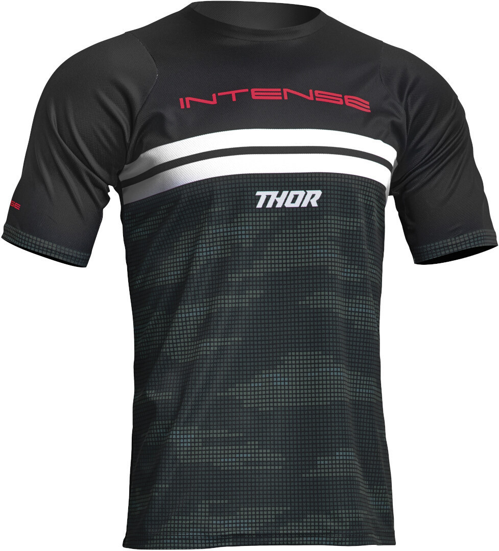 Thor Intense Assist Decoy Велосипед Джерси, черный/белый футболка джерси thor intense assist dart велосипедная серый черный