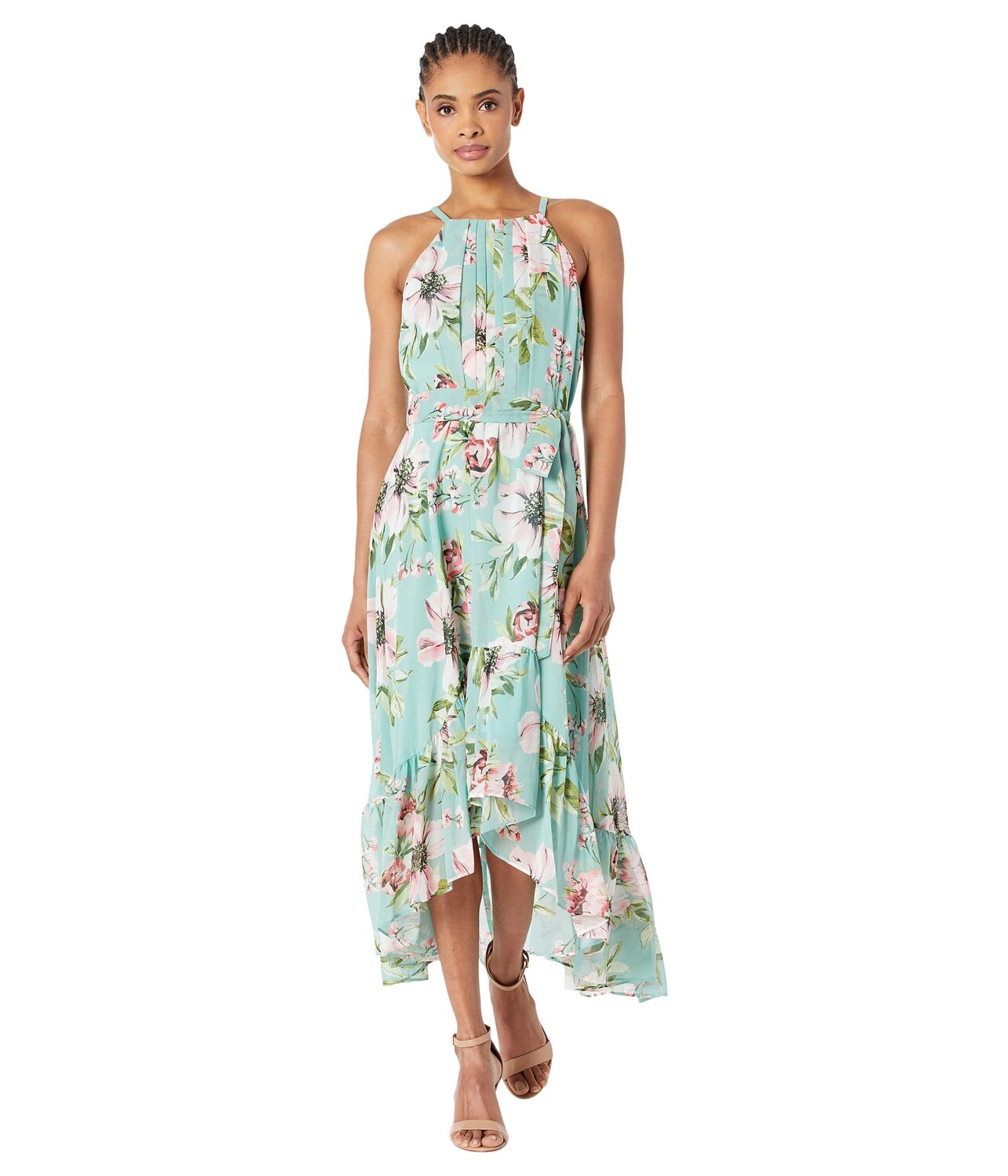 

Платье Vince Camuto, Printed Chiffon Halter Dress High-Low