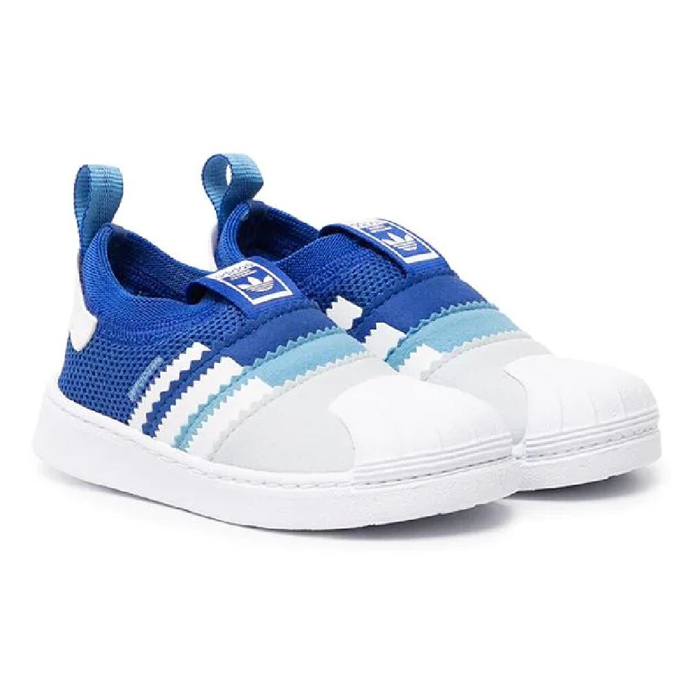 

Кроссовки adidas Kids Superstar Colour-Block, белый/синий/голубой